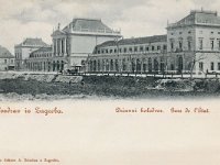 Glavni kolodvor i još neuređeni Trg Franje Jospa (današnji Trg kralja Tomislava) 1900. godine